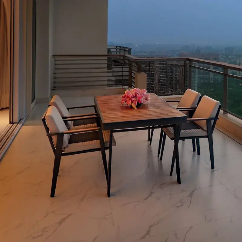 Breathtaking Aravalli hills view from an apartment balcony