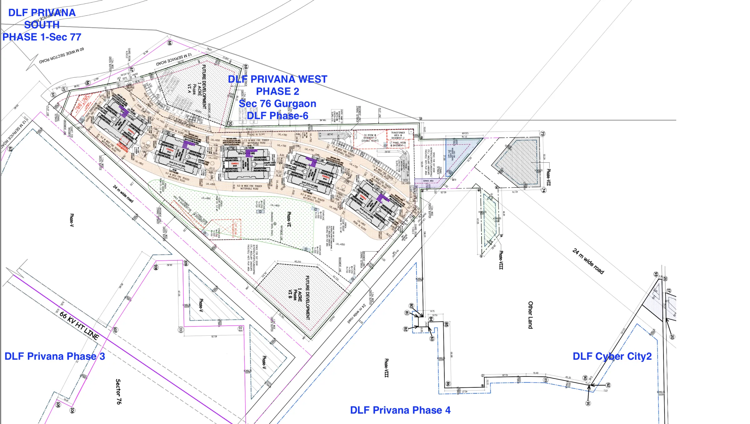 Master plan at DLF Privana West